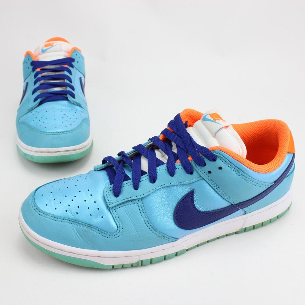 Size 11 - Nike Dunk SE Low 'Baltic Blue Total Orange' Glow in Dark Bottoms